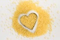 French Couscous in a Heart Shape