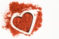 Smoked Paprika in a Heart Shape Royalty Free Stock Photo