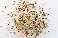 Rainbow Quinoa in a Heart Shape