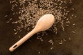 Cumin Seeds Spilled from a Teaspoon Royalty Free Stock Photo