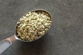 Hemp Seed Hearts in a Teaspoon Royalty Free Stock Photo