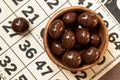 Chocolate Covered Peanuts in a Bowl