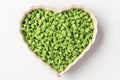 Mint Chocolate Chips in a Heart Shape Royalty Free Stock Photo