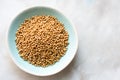 Yellow Mustard Seeds in a Bowl Royalty Free Stock Photo