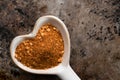 Taco Seasoning in a Heart Shape Spoon Royalty Free Stock Photo