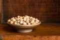 Uncooked Garbanzo Beans in a Bowl Royalty Free Stock Photo