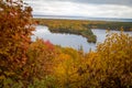 Michigan Autumn Scenic Overlook Panorama Royalty Free Stock Photo