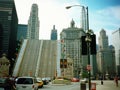 Michigan Avenue Bridge raised, Chicago Royalty Free Stock Photo