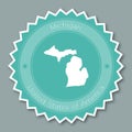 Michigan badge flat design.