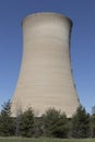 Michigan City Generating Station cooling tower. The power plant is coal and natural gas-fired and operated by NIPSCO Royalty Free Stock Photo