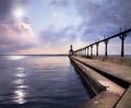 The Michigan City East Pierhead Lighthouse Royalty Free Stock Photo