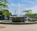 Michigan City, Indiana / USA on July 28th 2018: Washington Park Fountain in Millennium Park in Bright Sunny Sunlight during