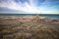 Michigan Lake Superior Beach Background Royalty Free Stock Photo