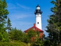 Michigan lighthouse au sable lighthouse lighthouse with blue sky