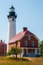 Michigan lighthouse au sable lighthouse lighthouse with blue sky