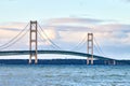 Michigan`s Mackinac bridge Royalty Free Stock Photo