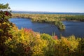 Michigan Scenic Autumn Panoramic Overlook Royalty Free Stock Photo