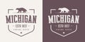 Michigan state textured vintage vector t-shirt and apparel desig