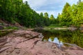 Michigan Upper Peninsula Forest River Landscape Royalty Free Stock Photo