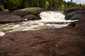 Michigan Upper Peninsula Waterfall In Autumn Royalty Free Stock Photo