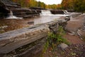 Michigan Upper Peninsula Waterfall In Autumn Royalty Free Stock Photo