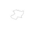 Michoacan outline map Mexico state