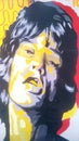 Mick Jagger Painting Popart Wallpaper Royalty Free Stock Photo