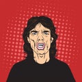 Jagger Pop Art Portrait Vector Royalty Free Stock Photo