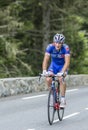 Mickael Delage on Col du Tourmalet - Tour de France 2014 Royalty Free Stock Photo