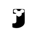 Mickey alphabet J Clipart Illustration Vector icon