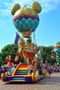 Mickey balloon cart on disney parade Royalty Free Stock Photo