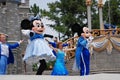 Mickey and Minnie in magic kingdom