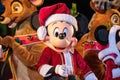 Mickey and Minnie Mouse as Mr and Mrs Claus Royalty Free Stock Photo