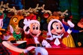 Mickey and Minnie Mouse as Mr and Mrs Claus Royalty Free Stock Photo