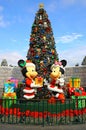 Mickey and minnie mouse christmas at disneyland hong kong Royalty Free Stock Photo