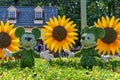 Mickey and Minnie mouse topiary display figure on display at Disney World Royalty Free Stock Photo