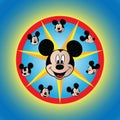 Mickey Mouse cartoon expressions vector set Royalty Free Stock Photo