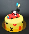 Mickey Mouse fondant cake