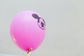 Mickey Mouse party. Character of Walt Disney cartoon on pink balloon