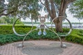 Mickey Mouse photo stand at Disney Contemporary hotel