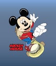 mickey mouse skate. Walt Disney cartoon. Royalty Free Stock Photo