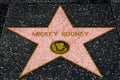 Mickey Rooney star on the Hollwyood Walk of Fame Royalty Free Stock Photo