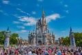 Mickey`s Royal Friendship Faire on Cinderella Castle in Magic Kingdom at Walt Disney World Resort 4 Royalty Free Stock Photo