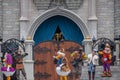 Mickey`s Royal Friendship Faire on Cinderella Castle in Magic Kingdom at Walt Disney World Resort Royalty Free Stock Photo