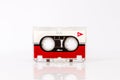 Micro audio cassette isolated on white background