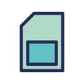 Micro card storage icon or logo illustrator Royalty Free Stock Photo