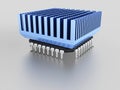 Micro chip with heat sink Royalty Free Stock Photo