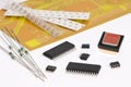 Micro electronics element and board Royalty Free Stock Photo
