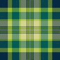 Micro fabric vector plaid, chic textile texture check. Japan tartan pattern background seamless in dark and lime colors Royalty Free Stock Photo