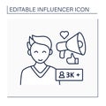 Micro influencer line icon